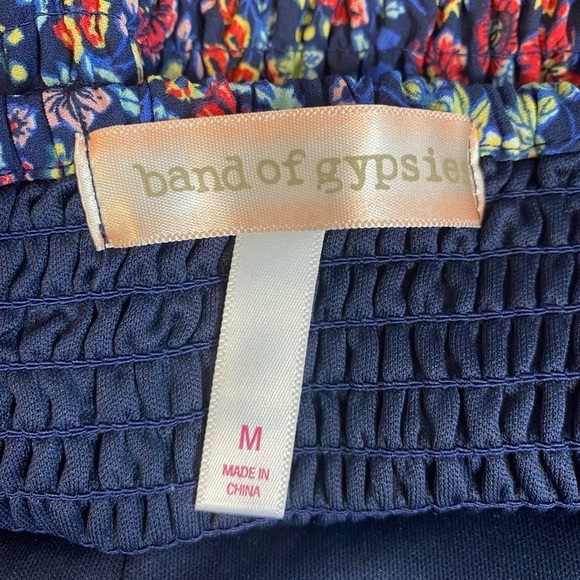 BAND OF GYPSIES Women's size M floral ditzy sleeveless dress hankerchief hem - Picture 9 of 9